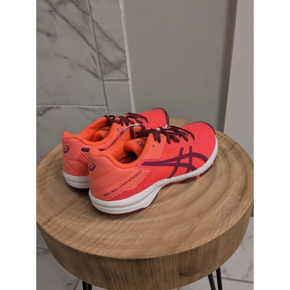 ASICS GEL-Solution Speed 3 Coral Pink Purple‎ Womens Tennis Shoes C606Y NEW